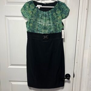 NWT ALYX Limited sz 14 Dress Black & Print Cap Sleeve Zip Lined